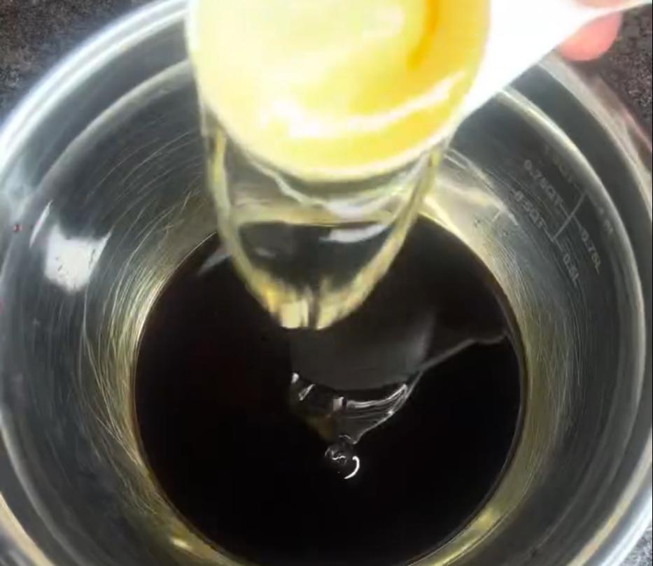 Step 1.1: Mix the sauce ingredients together: light soy sauce, dark soy sauce, mirin, sake, brown sugar, minced ginger, and minced garlic