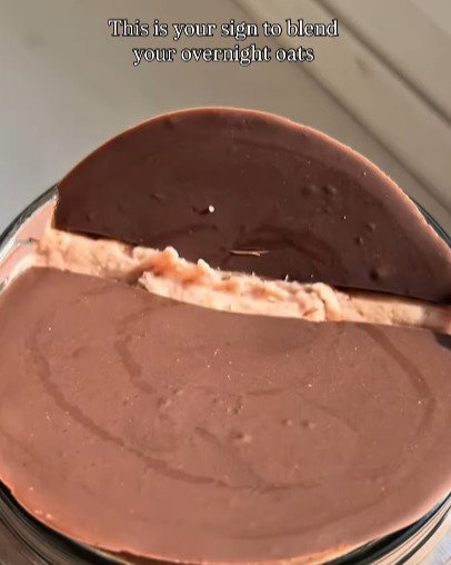 Strawberry Protein Overnight Oats with Chocolate Topping recipe