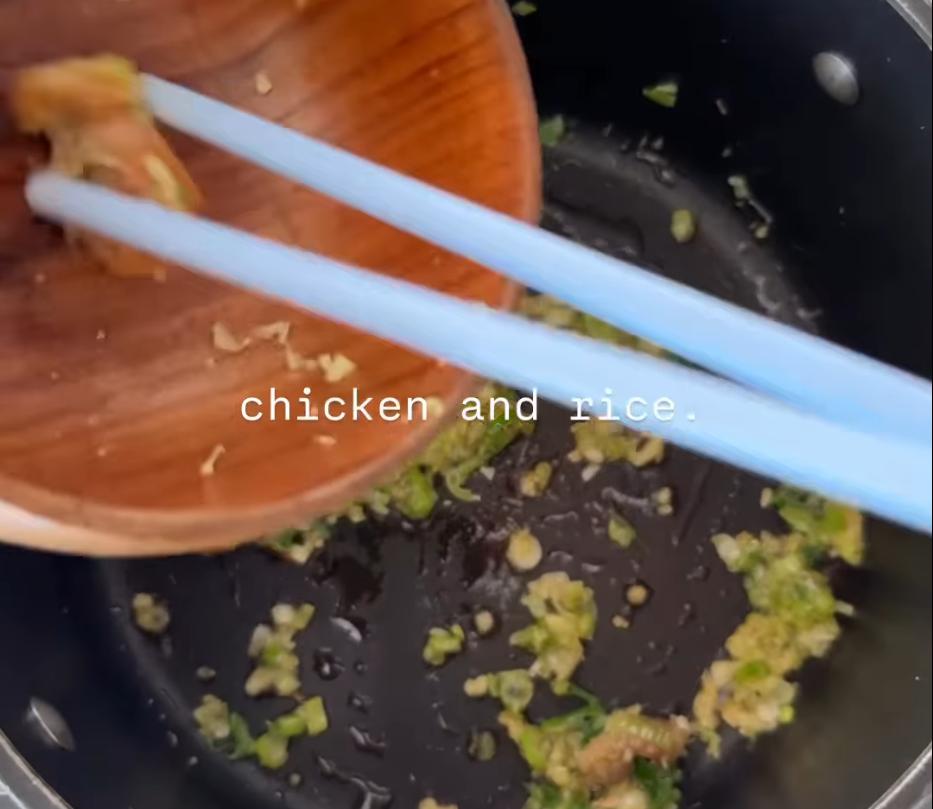 Step 1.1: Remove the crispy chicken skin, leaving the rendered fat in the pot