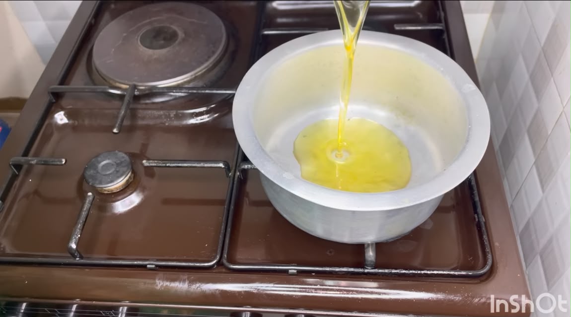 Step 1.1: Heat the oil in a large pan over medium heat