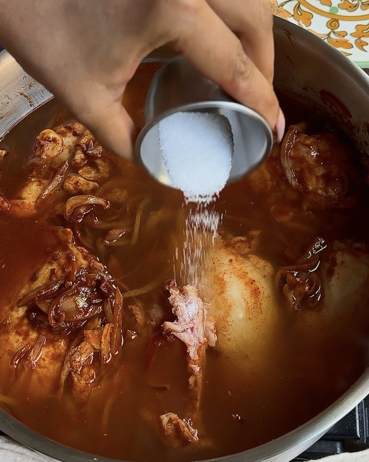 Step 1.2: Add warm water and salt