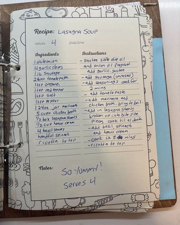 Spicy Sausage Lasagna Soup recipe