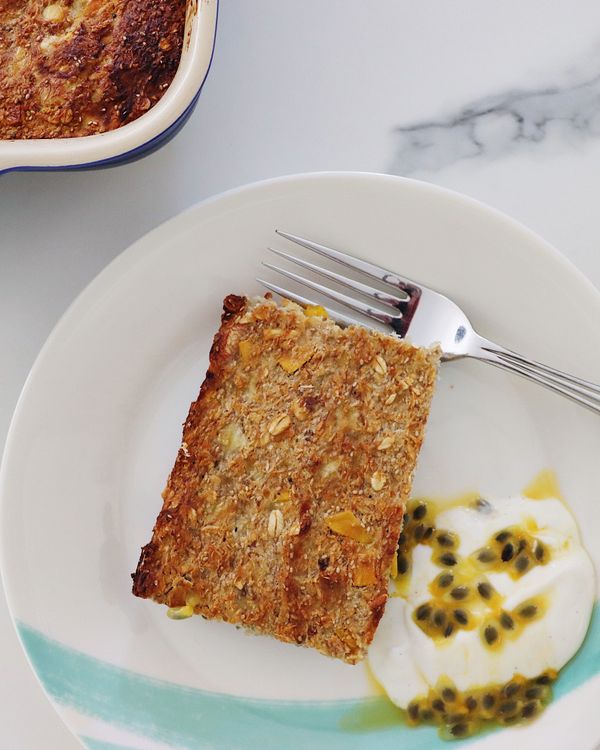 Tropical Chia & Mango Breakfast Slice recipe