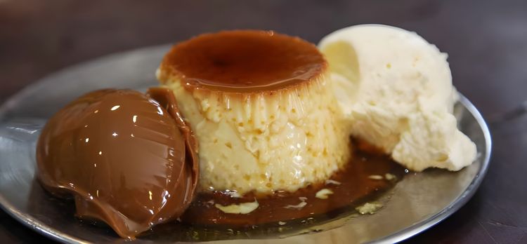 Homemade Flan with Dulce de Leche and Chantilly Cream recipe