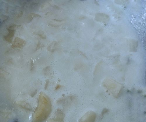 Step 1.1: Add coconut milk and enough salt