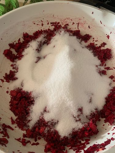 Step 1.1: Mix in the sugar and stir continuously