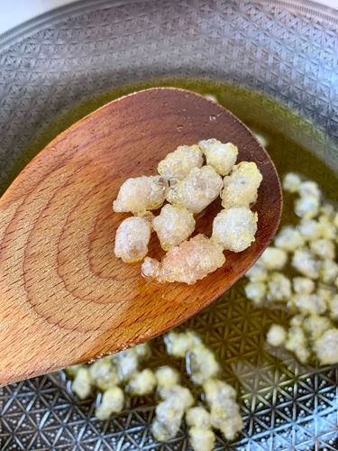 Step 1.2: Heat ghee in a heavy-bottomed pan over medium heat
