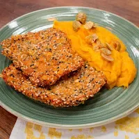 Pork Milanese with Puree  recipe